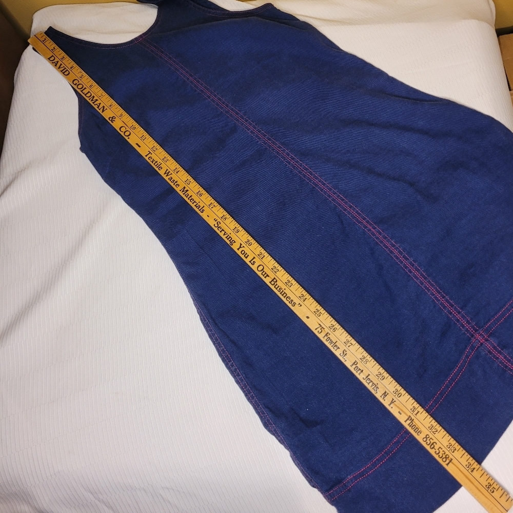 Sold! Tommy Bahama Palm-A-Dora Sheath Linen Blend Blue Mini Dress sz S - Picture 7 of 11